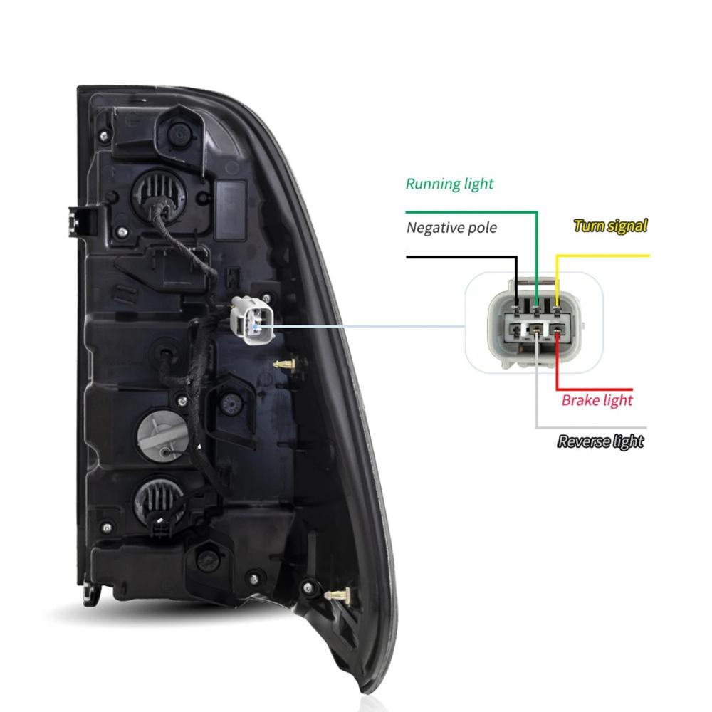 K D Taillight Backlight For Toyota Hilux 2022-Now (Smoky Black)