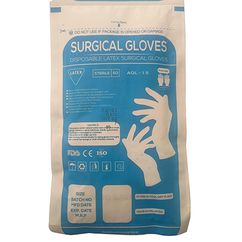 Medical Latec Surgical Gloves - Color: White