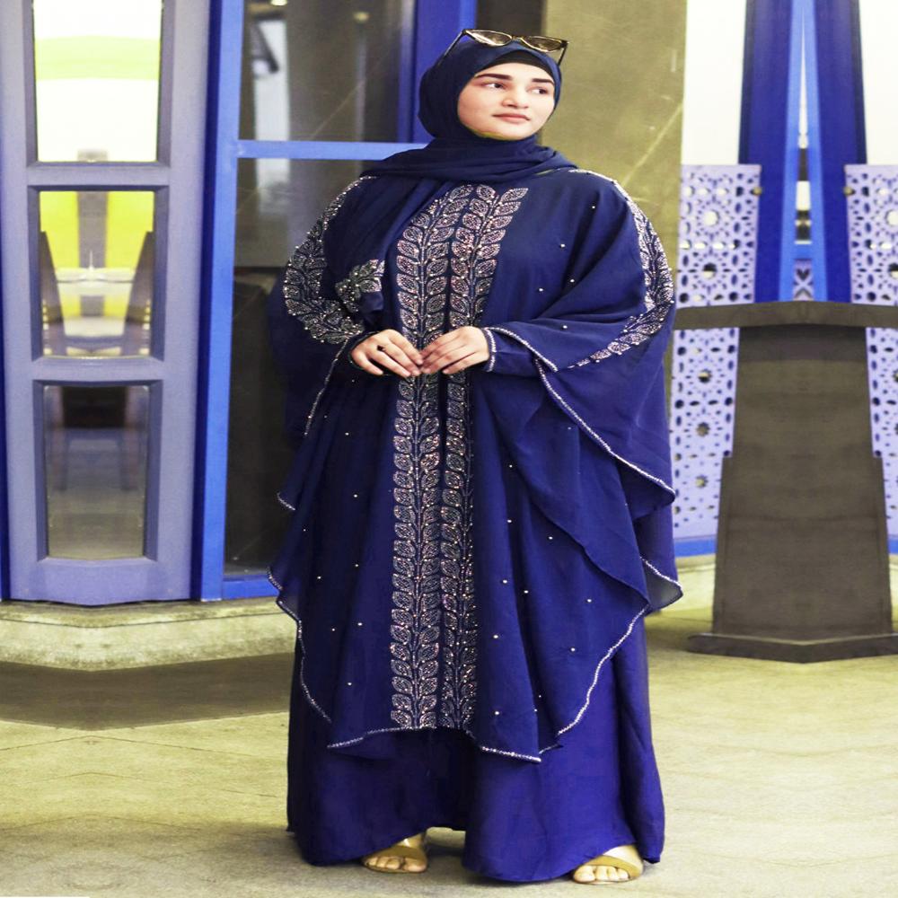 Blue Abaya Beads & Stoned Burqa For Women Modest Wear Islamic Dubai ...