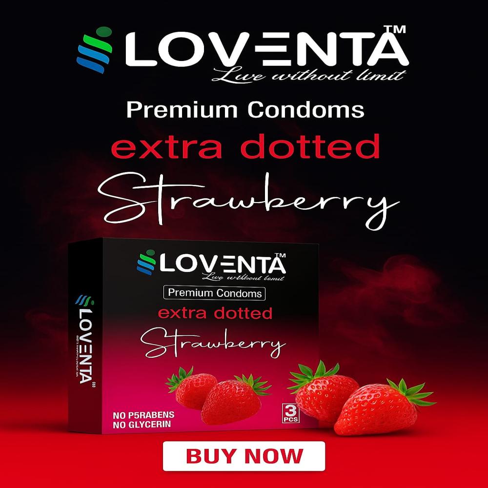 Dotted Condom - Flavor: Chocolate/ Strawberry/ Banana/ Jasmin /Vanilla.