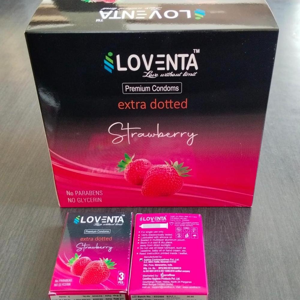 Dotted Condom - Flavor: Chocolate/ Strawberry/ Banana/ Jasmin /Vanilla.