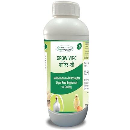 Grow Vit-C Multivitamin And Electrolytes Liquid Feed Supplement - Admixture (%): A 1%