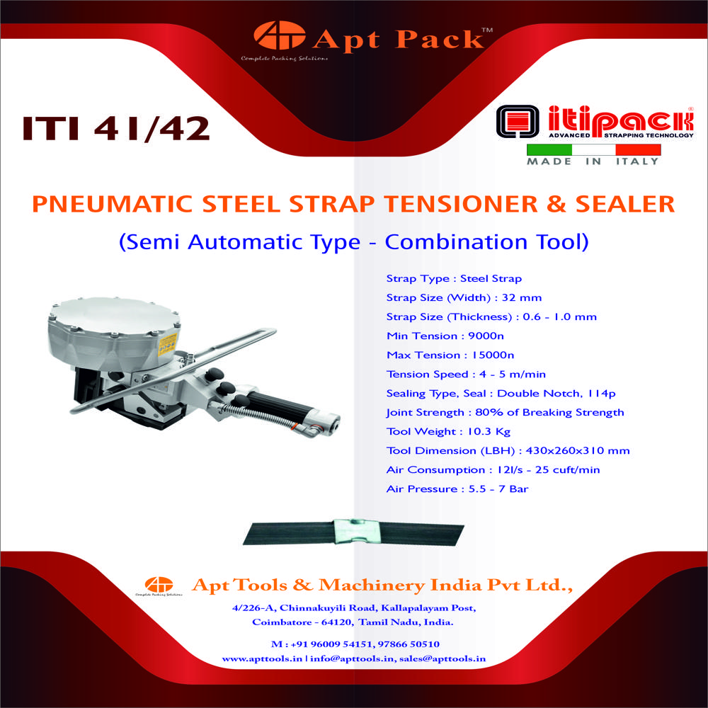APT PACK Pneumatic Steel Strap Tensioner & Sealer