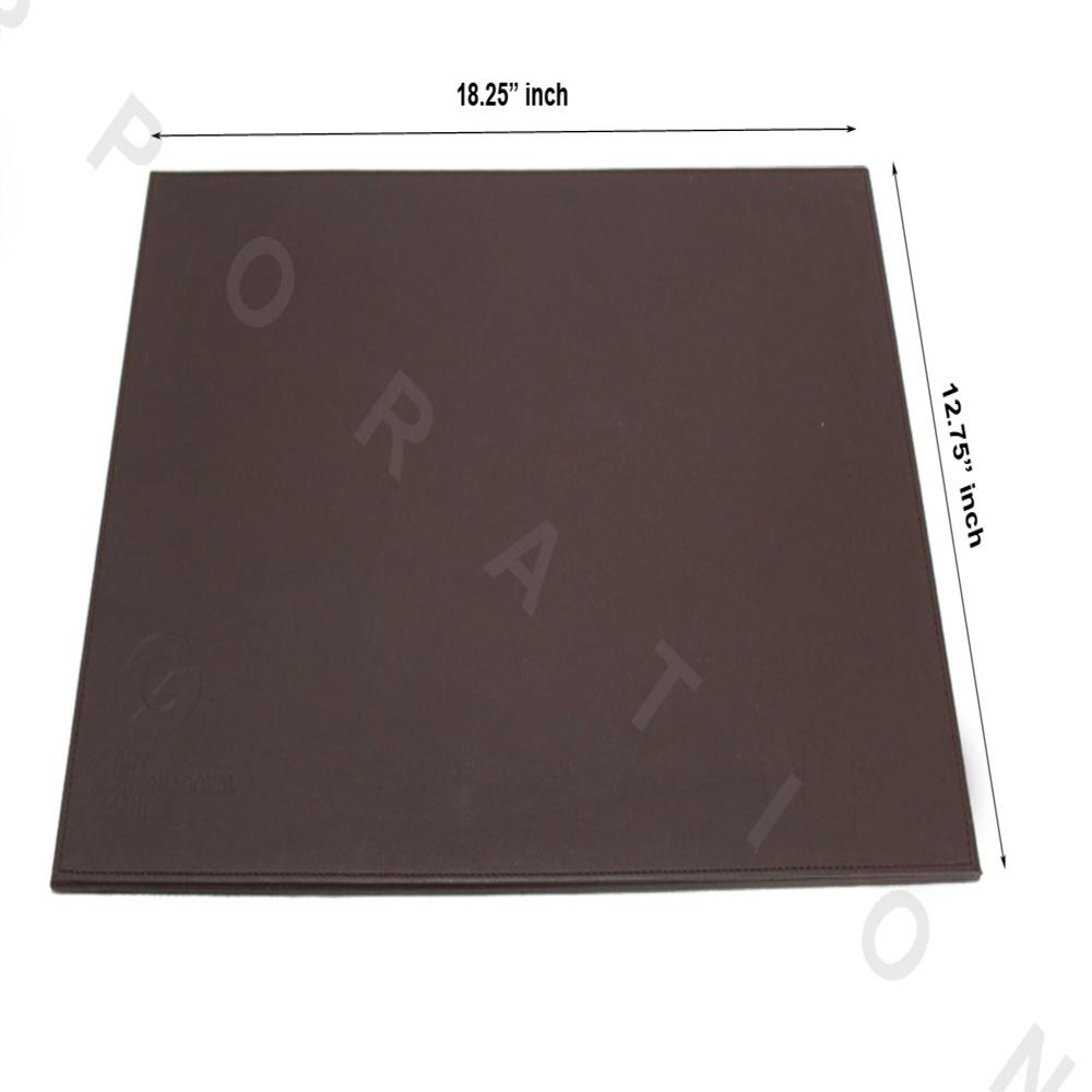 Rectangle-shaped Plain Blotter. - Color: Dark Brown