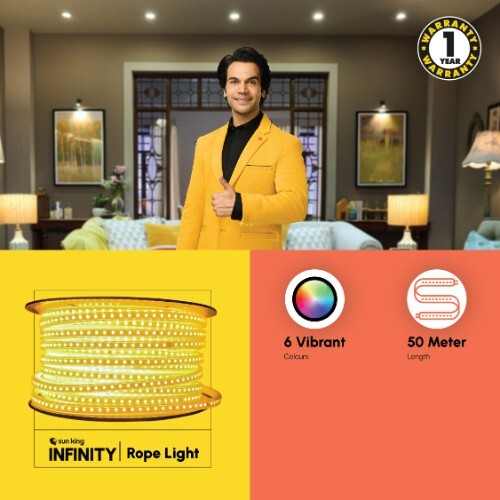 Sun King 120 LED/Metre Waterproof Rope Light For Outdoor&Indoor Decoration