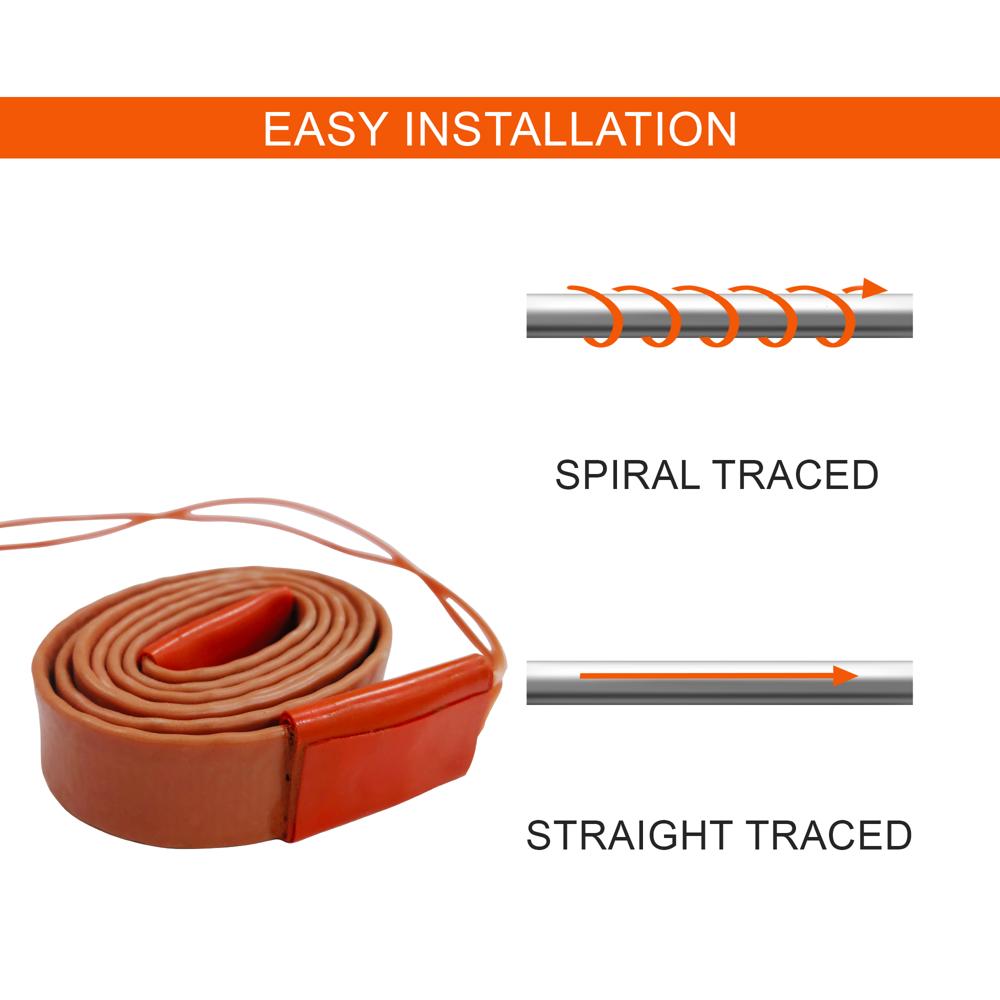 Silicon Ht5 Heating Tape - Color: Orange