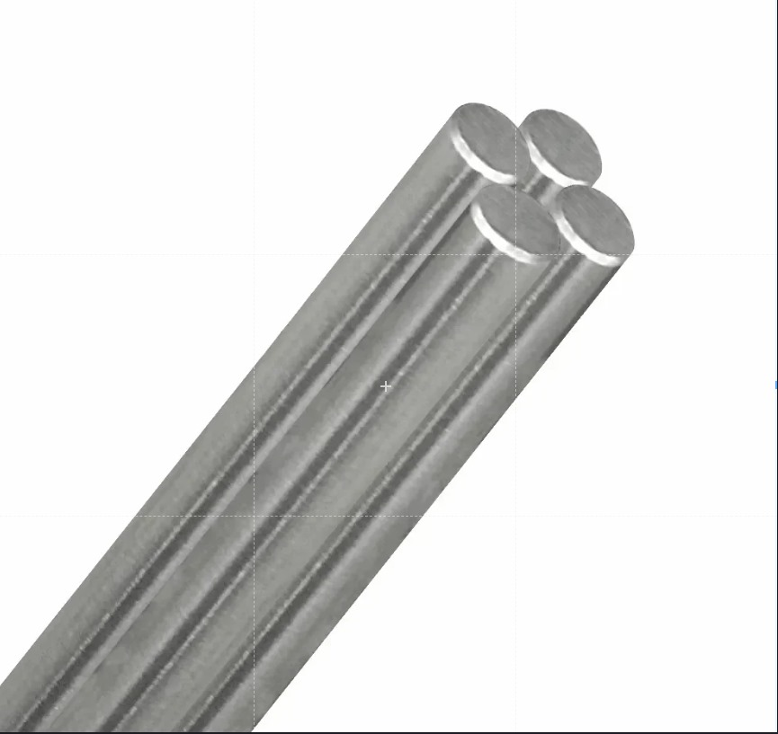 Ss Round Rod - Color: Silver Grey