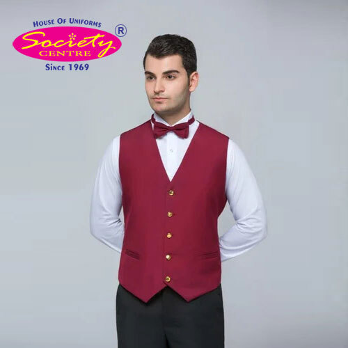 Waist Coat For Waiter - Collar Type: Stand Collar