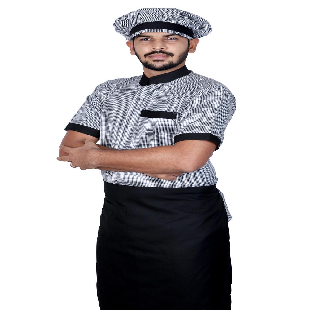 Hotel Restaurant Uniform - Collar Type: Stand Collar