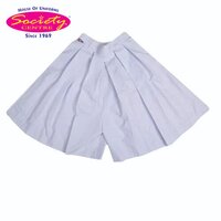 School Uniform White Divided Skirt - Fabric Type: Cotton