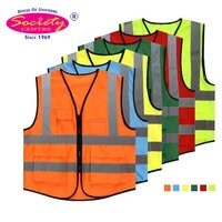 Industrial Reflective Safety Jacket - Color: Orange