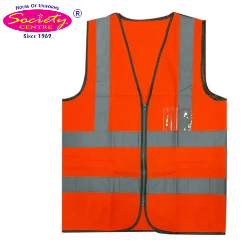 Reflective Safety Jacket - Color: Orange