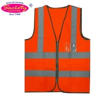 Reflective Safety Jacket - Color: Orange