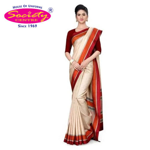 Front Desk Uniform Saree - Color: Yellow