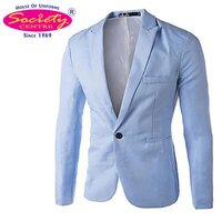Men Casual Blazer - Color: Green