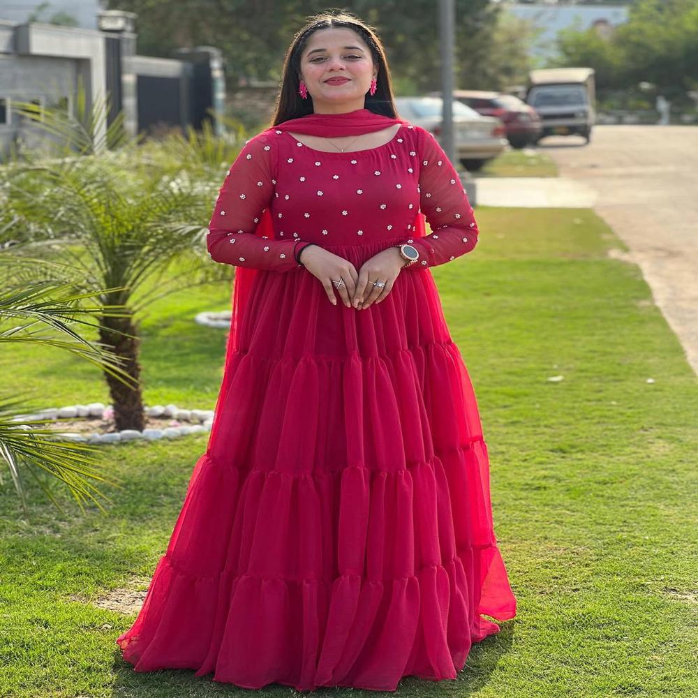 Party Wear Flair Gown - Bust Size: 40 Inch (in)