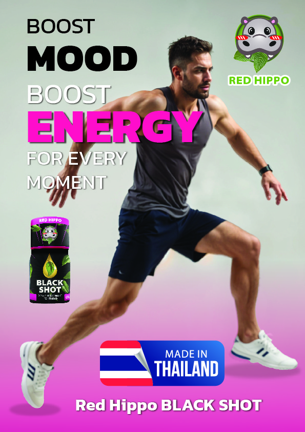 DELETE *  RED HIPPO Black Shot 8.8 ml - Mitragynine speciosa drink