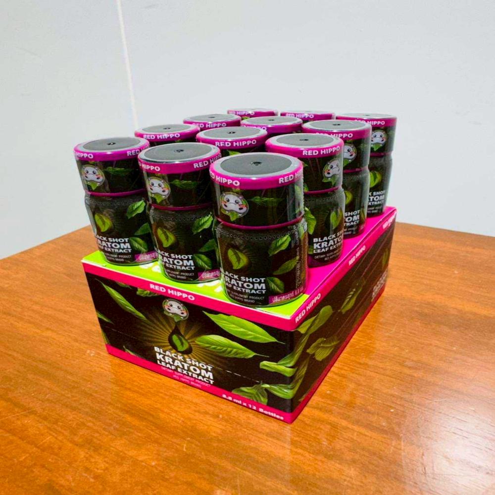 DELETE *  RED HIPPO Black Shot 8.8 ml - Mitragynine speciosa drink