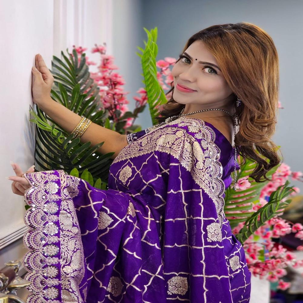 Traditional Women Blue Saree