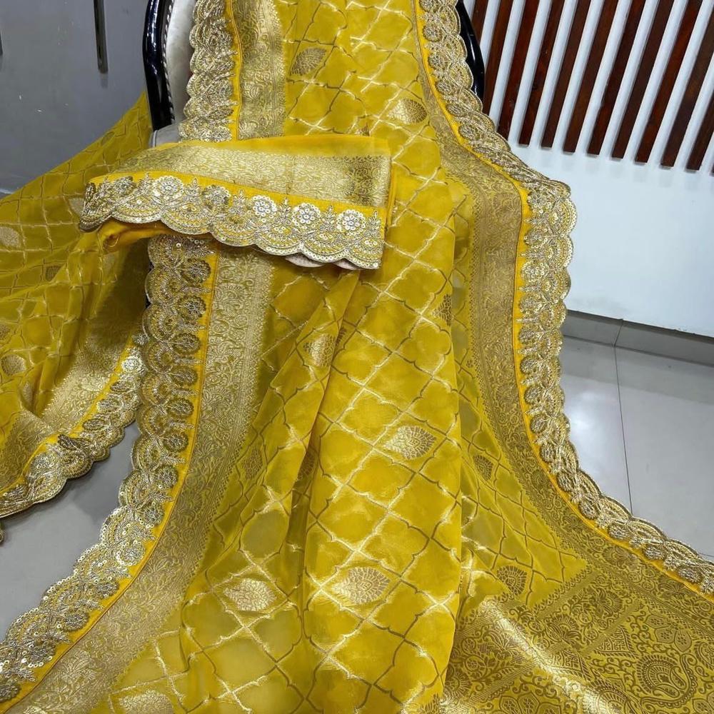 Traditional Women Blue Saree