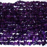 Amethyst Dark Tumbled Chips Necklaces - Design: Attractive