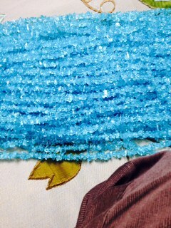 Blue Topaz (DYED) Tumbled Chips Necklaces