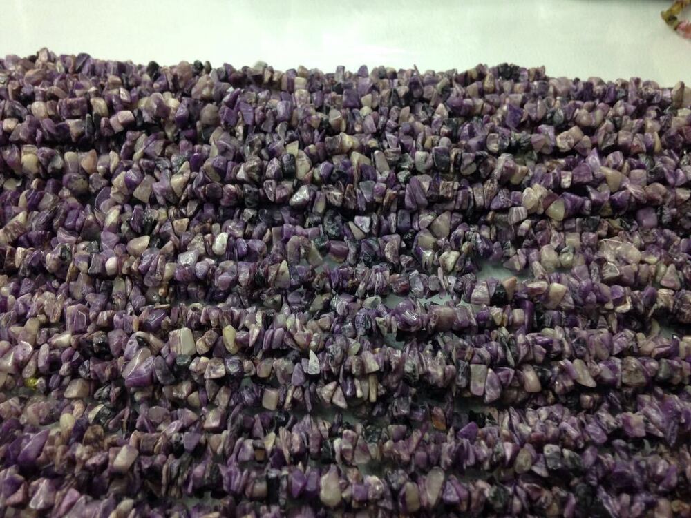 Charoite Tumbled Chips Necklaces