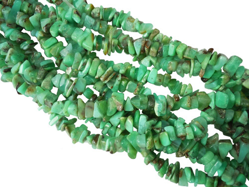 Chrysophrase Tumbled Chips Necklaces