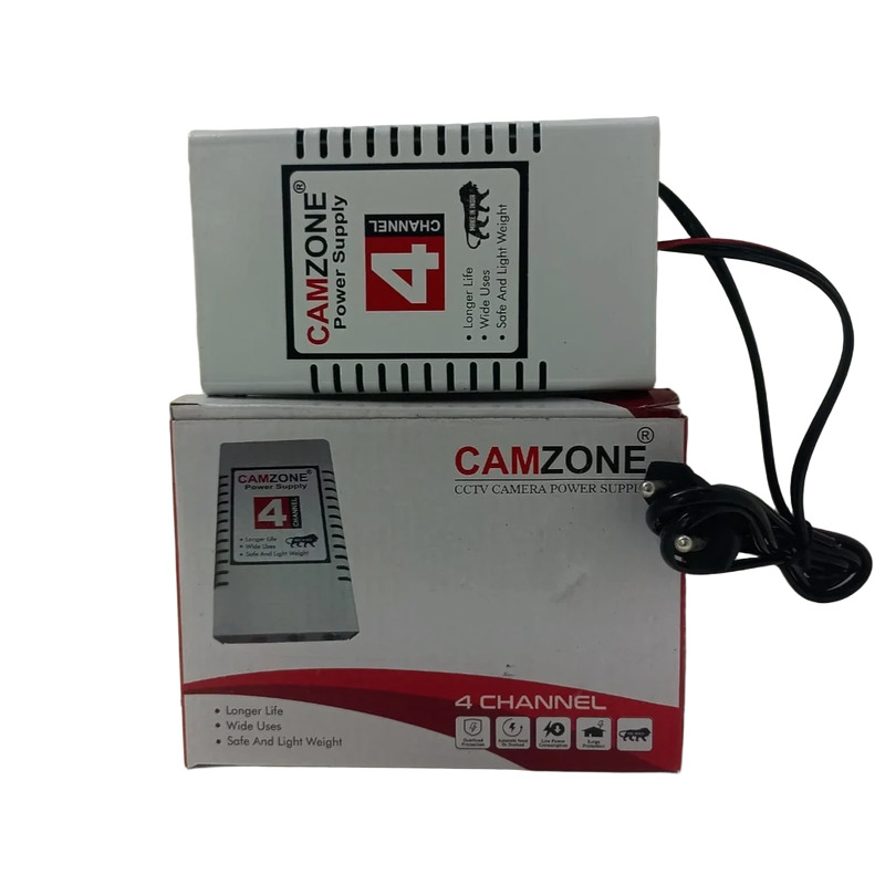 4 Channel Camzone Power Supply Camera - Color: White