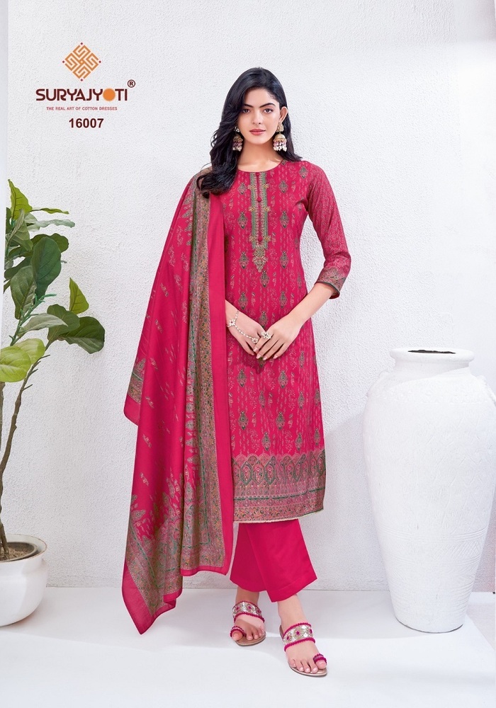 Suryajyoti Pushpa Vol-16  Dress Material