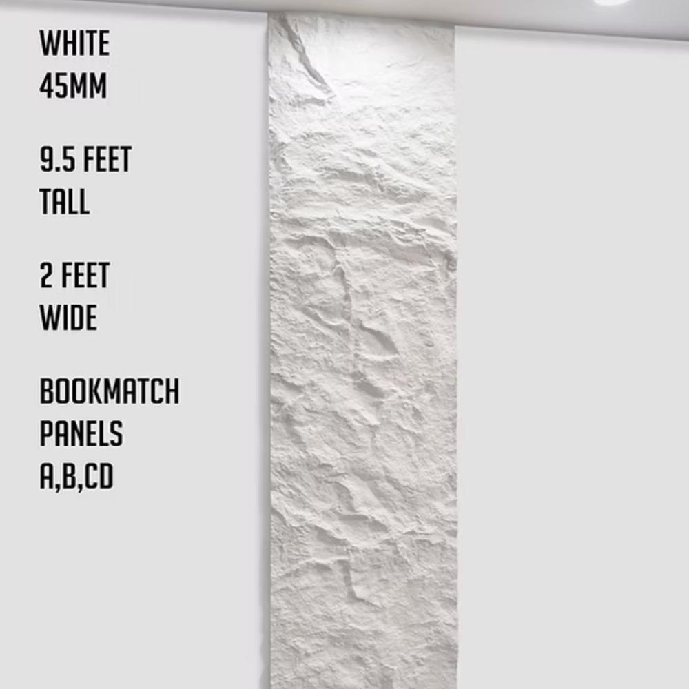 PU Stone Decorative Panels Stylish Wall & Ceiling Finishes 2ft x 9.5ft Modern Design Easy to Install, Realistic Texture