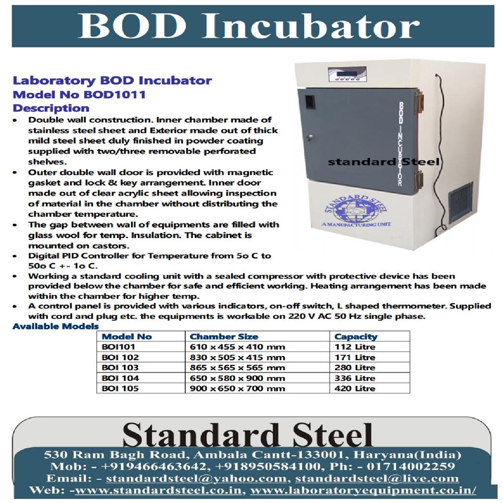 Bod Incubator Application: Lab