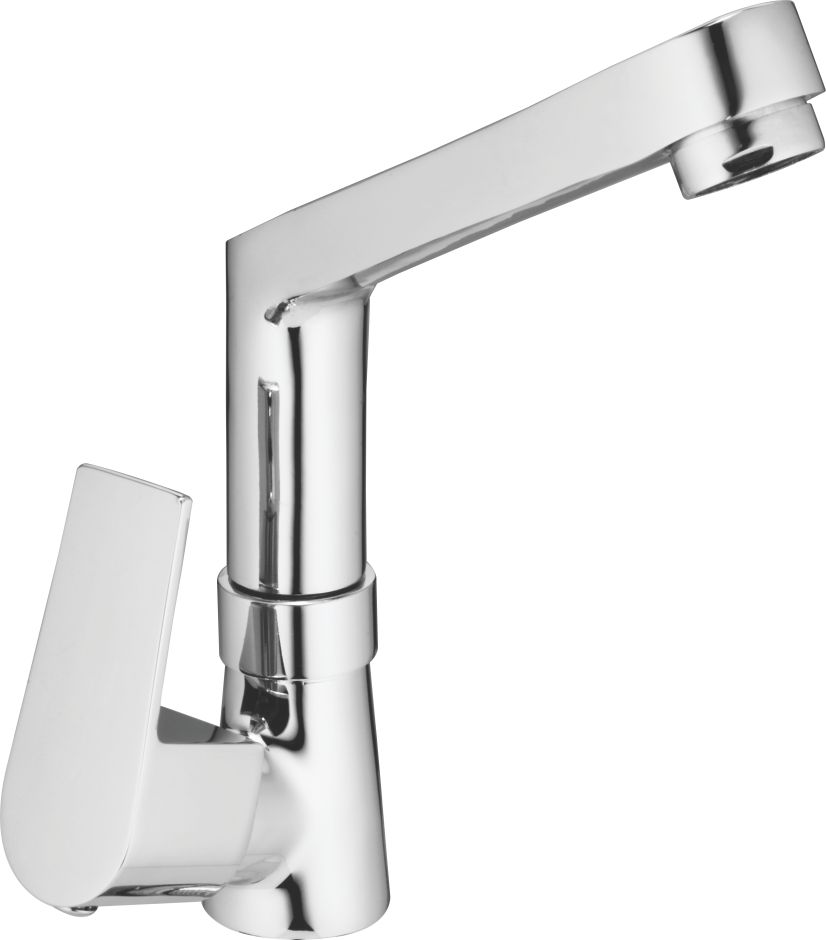 Arya Swan Neck - Brass, Customizable Size, Nickel Color | Glossy Finish, Round Shape