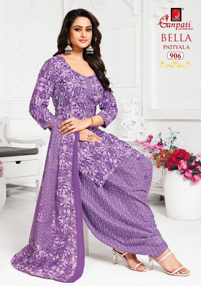 Ganpati Bella Patiyala Vol-9 A   Dress Material - Color: Multicolor