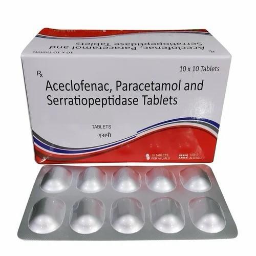 Aceclofenac Paracetamol Serropeptidase Tablet
