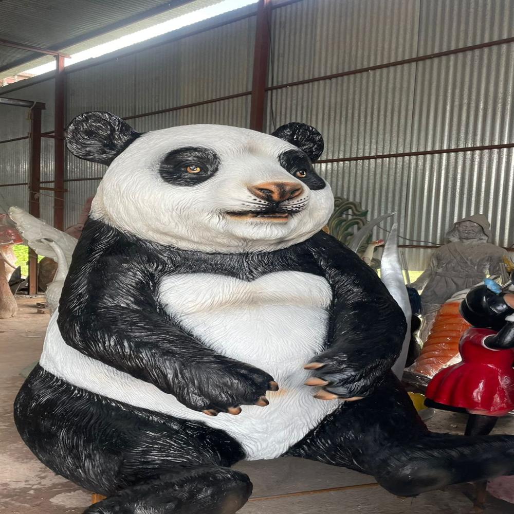 Fiber Panda Statue - Dimension (L*w*h): 7.5*5.25*6 Foot (Ft)
