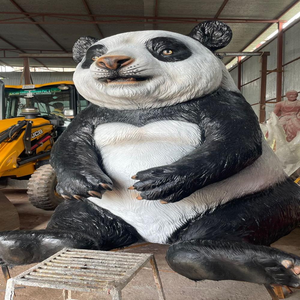 Fiber Panda Statue - Dimension (L*w*h): 7.5*5.25*6 Foot (Ft)