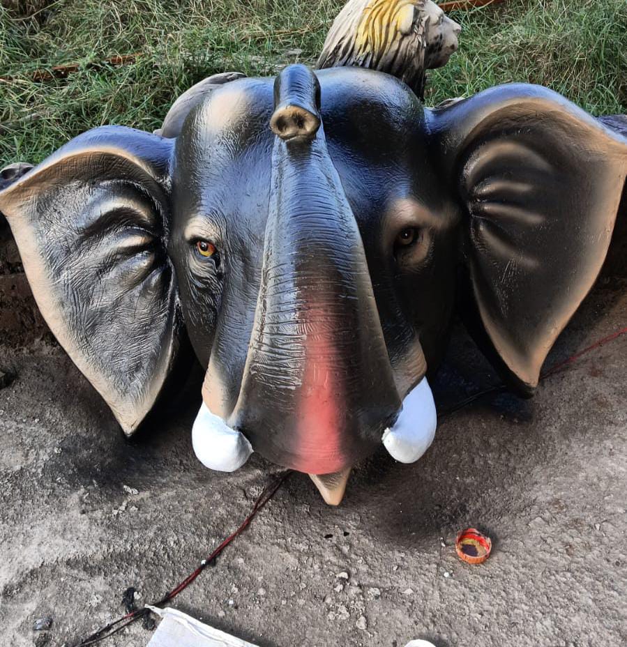 Fiber Elephant Head
