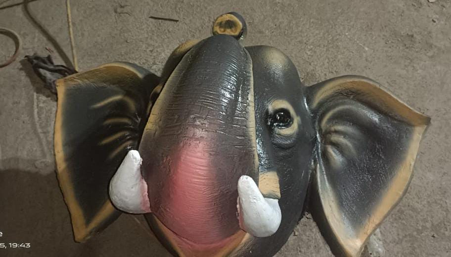 Fiber Elephant Head