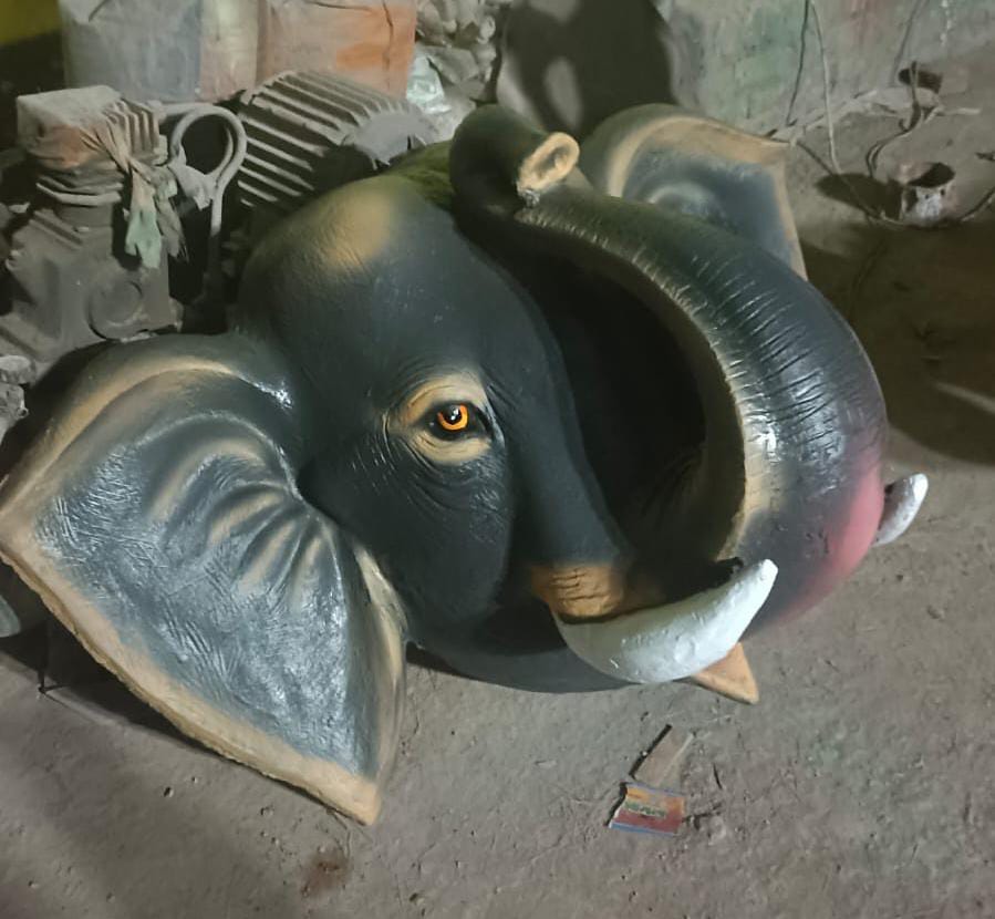 Fiber Elephant Head