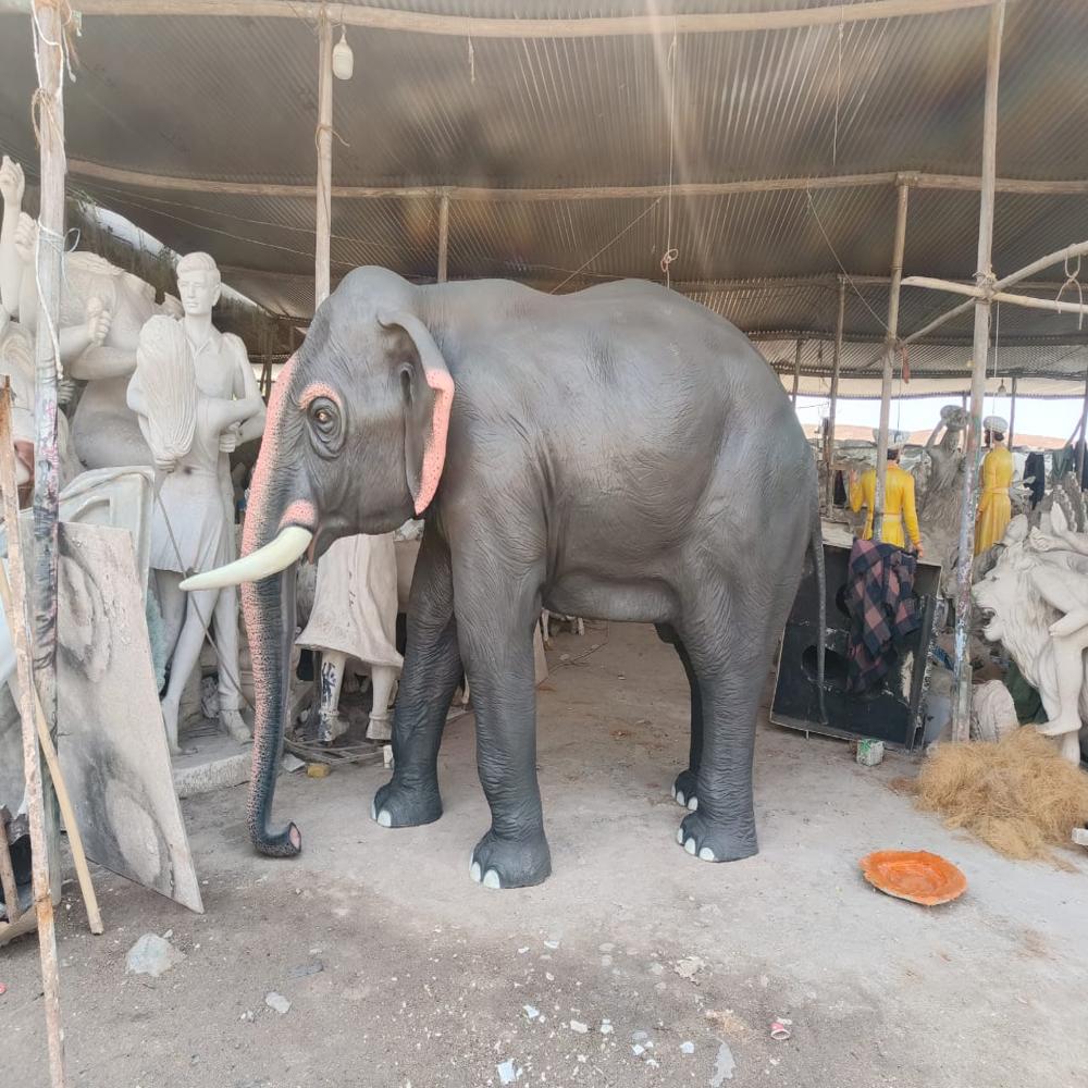 Fiber Elephant Statue