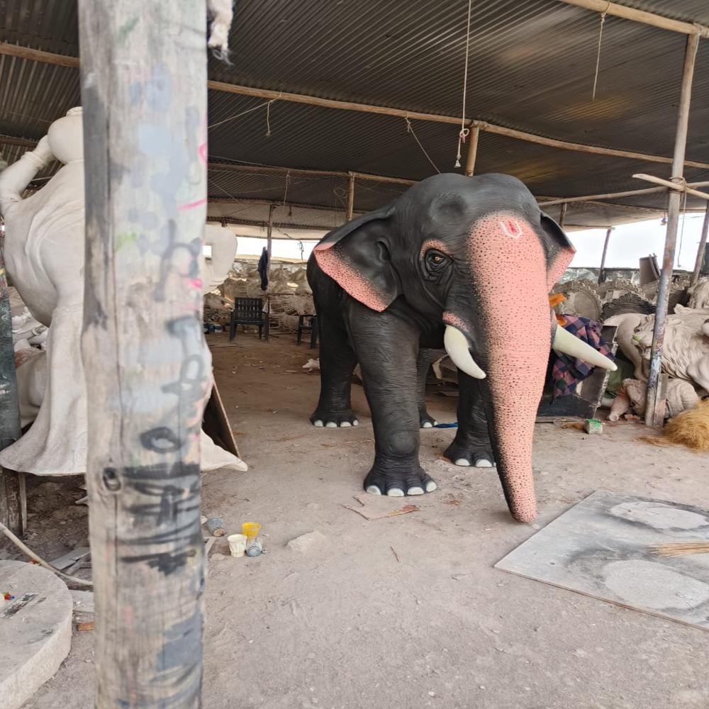 Fiber Elephant Statue