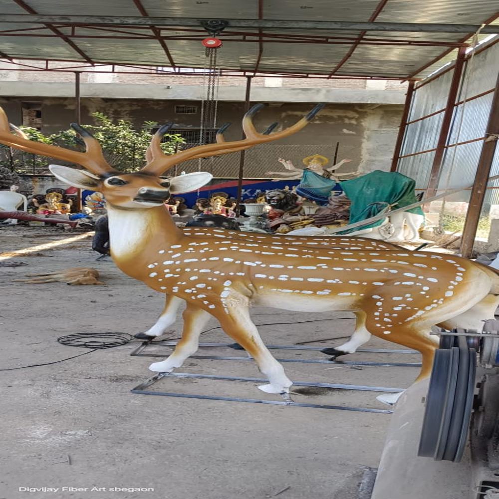 Fiber Mail Deer Statue