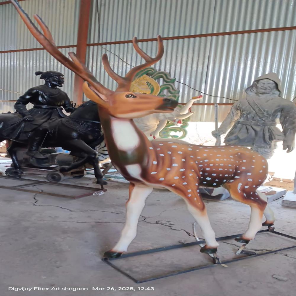 Fiber Mail Deer Statue