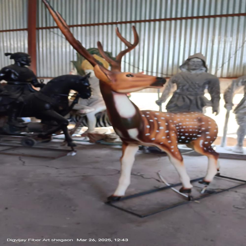 Fiber Mail Deer Statue