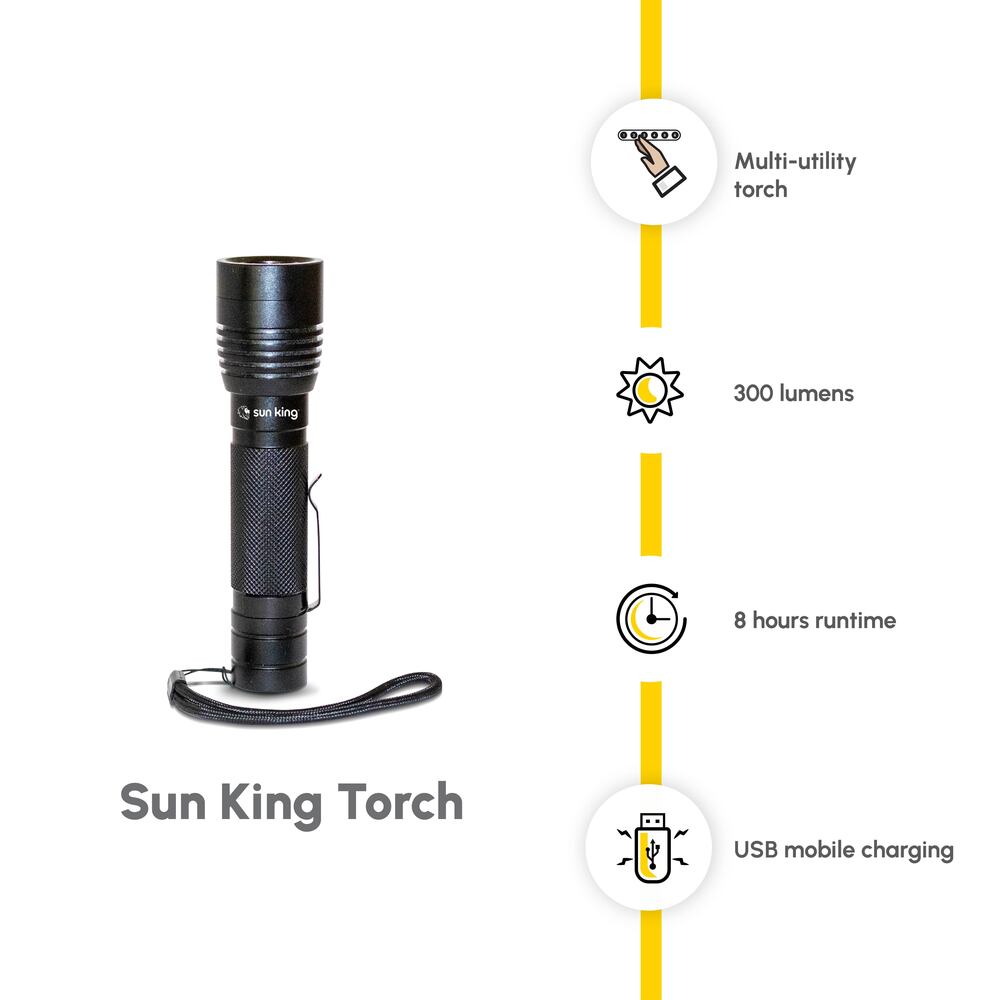 Solar Emergency Rechargeable Light - Anodized Aluminum, Ultra Portable, Long Run Time, 3 Power Modes, Weatherproof Seal, Handsfree Light