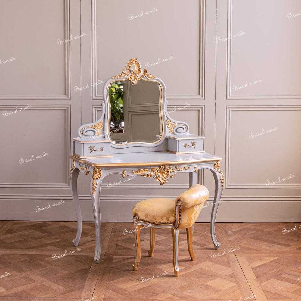 Antique Dresser With Stool - Application: Home