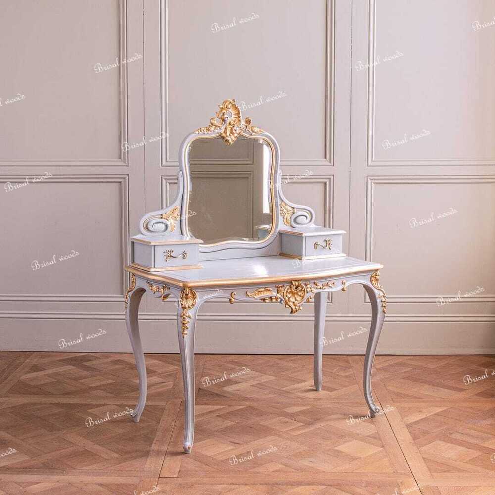 Antique Dresser With Stool