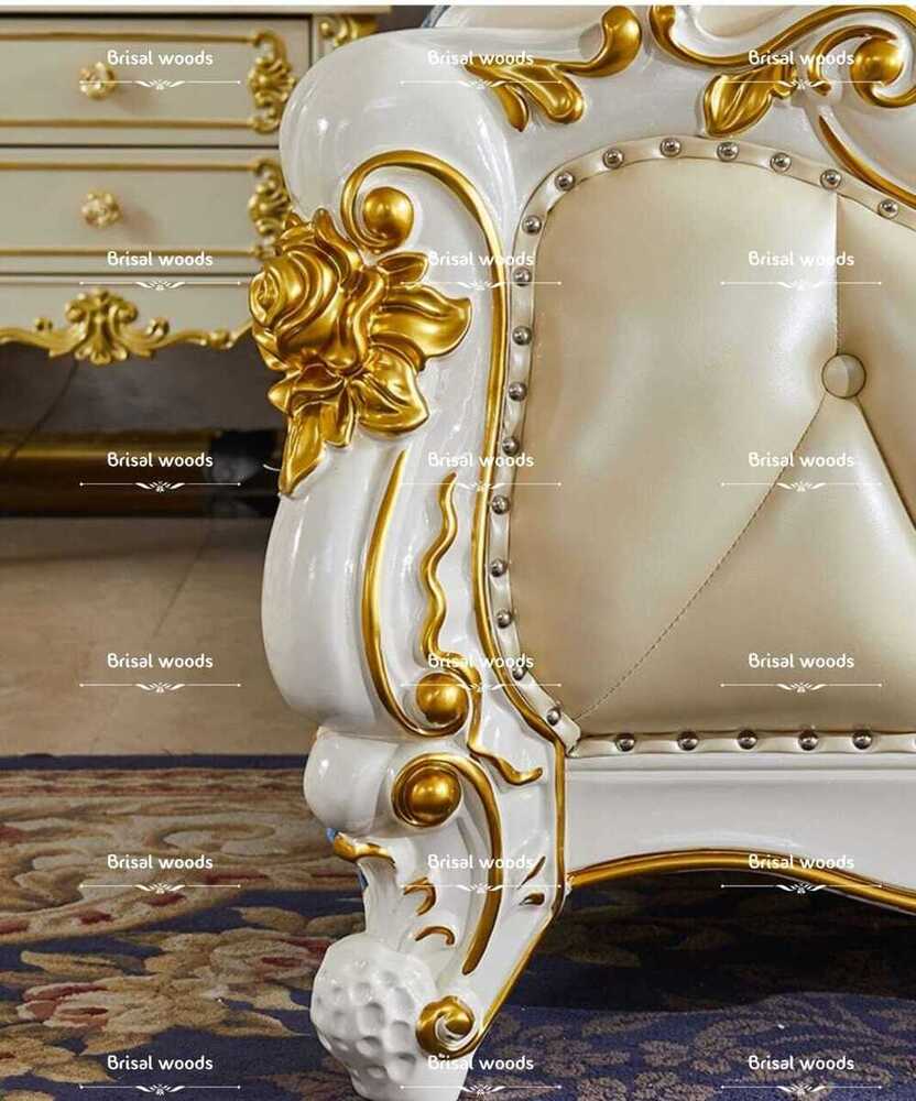 Bedroom Set With Side Table - Color: White