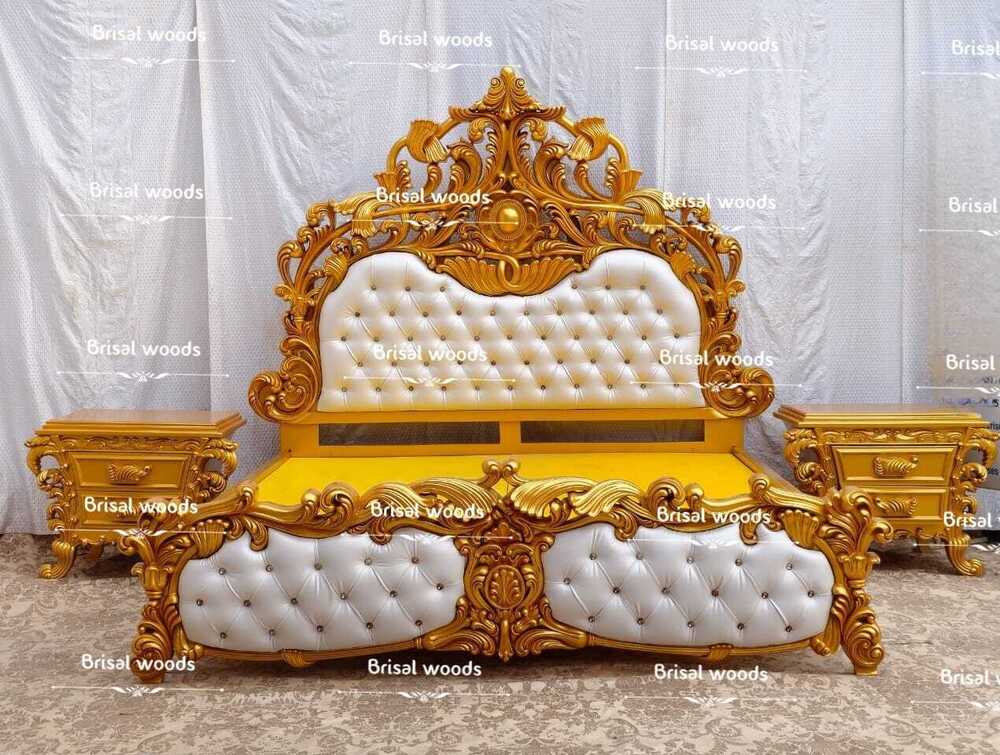 Royal Look Maharaja Bedroom Set With Side Table - Design: Modern